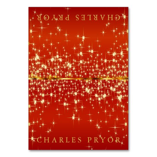 Étoiles dorées étincelantes sur les cartes de nom  (Par défaut)