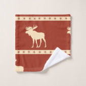 Étoiles d'orignaux (Gant de toilette)