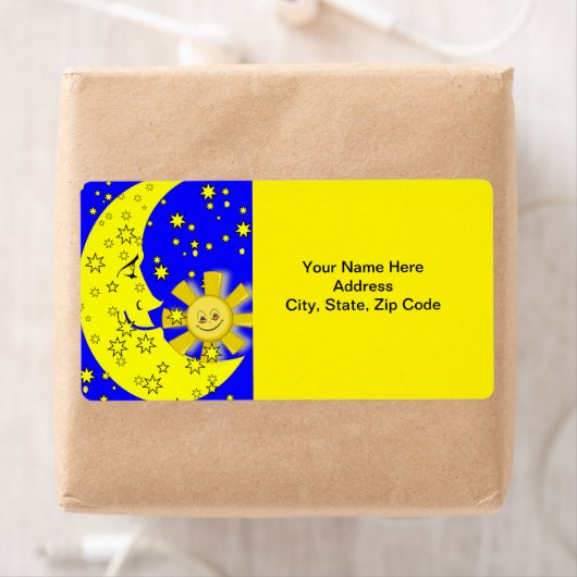 Étoiles du soleil et de la lune Étiquettes (En situation)