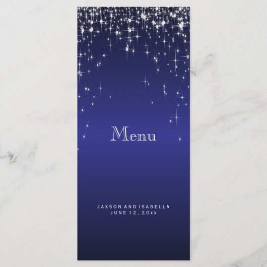 Étoiles en bleu foncé - Menu (Devant)