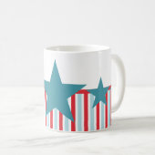 Étoiles en gras et stries Mug (Devant droit)