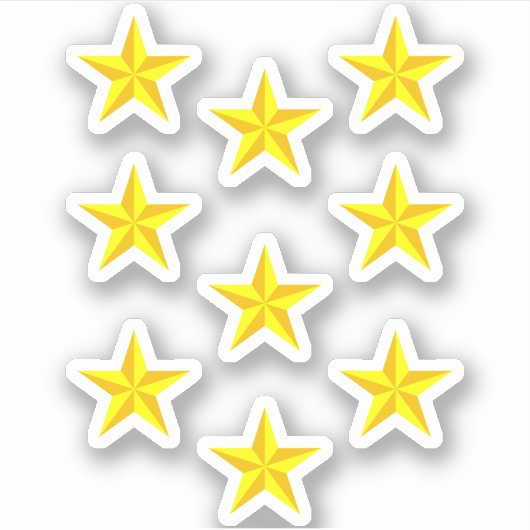 Étoiles en or jaune pour l'école - Autocollants de (Devant)