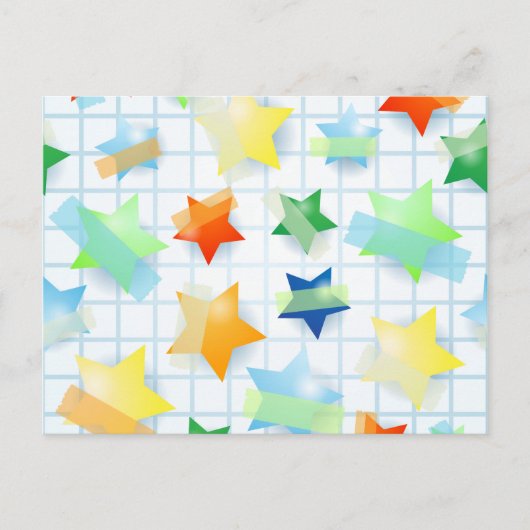 Étoiles en papier, carte postale (Devant)