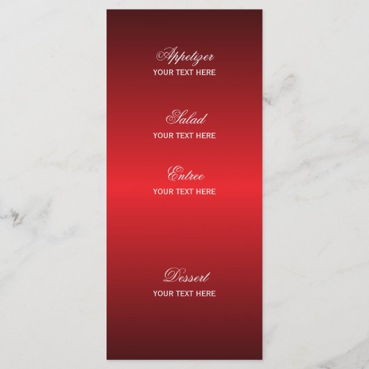 Étoiles en rouge - Menu (Dos)