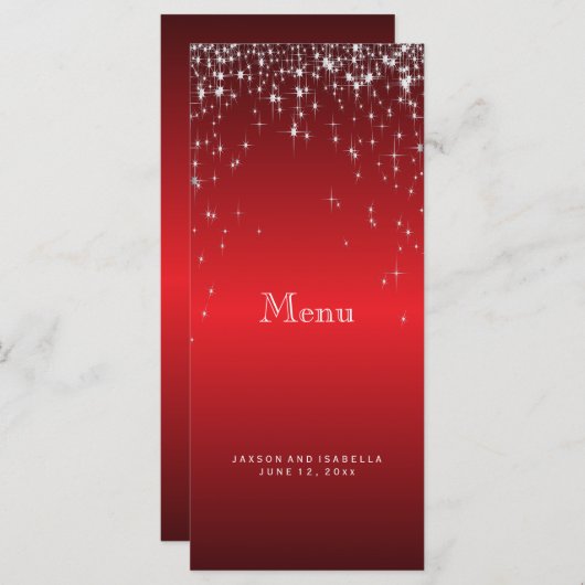 Étoiles en rouge - Menu (Devant / Derrière)