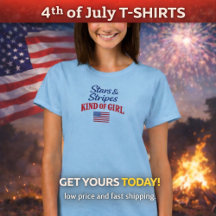 Étoiles et Bandes | T-shirt pour le 4 juillet pour