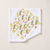 Étoiles et fleurs en diagonale (Gant de toilette)