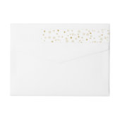 Étoiles et flocons de neige | Étiquette Gold Holid (Dos)