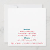 Étoiles et Invitation Fireworks (Dos)