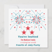 Étoiles et Invitation Fireworks (Devant)