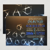 ÉTOILES et LUMIÈRES Barre Bat mitzvah Invitation (Devant / Derrière)