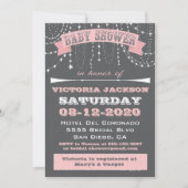 Étoiles et perles Bébé Douche Invitations (Devant)