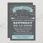 Étoiles et perles Bébé Douche Invitations (Devant / Derrière)