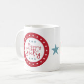 Étoiles et rayures 4 juillet Mug de café (Devant gauche)