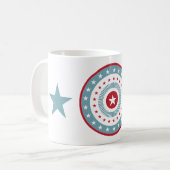 Étoiles et rayures 4 juillet Mug de café (Devant gauche)