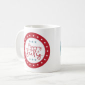 Étoiles et rayures 4 juillet Mug de café (Devant gauche)