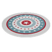 Étoiles et rayures 4 juillet Planche à découper en (Coin)