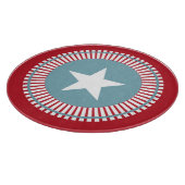 Étoiles et rayures 4 juillet Planche à découper en (Coin)