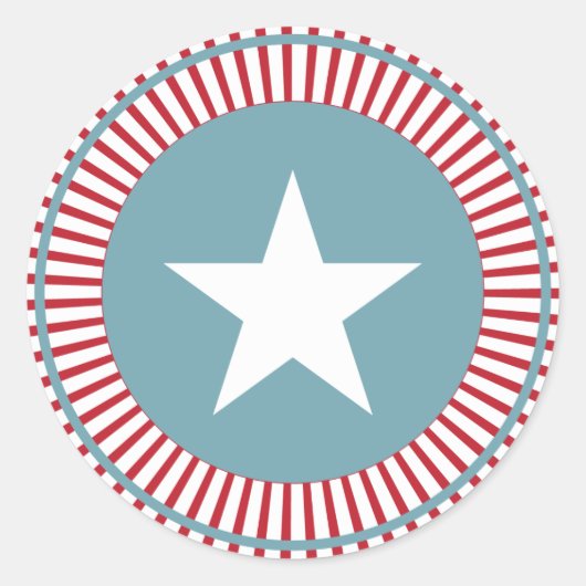 Étoiles et rayures 4 juillet Stickers (Devant)
