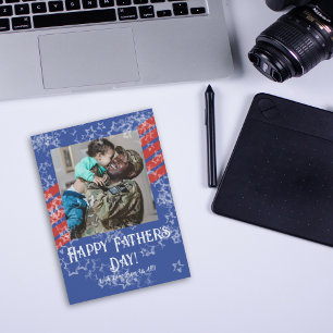 Étoiles et rayures Carte photo de Fête des pères m
