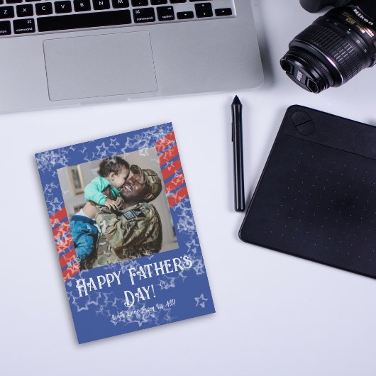 Étoiles et rayures Carte photo de Fête des pères m