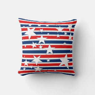 Étoiles et rayures Coussin patriotique