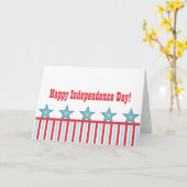 Étoiles et rayures élégantes 4 juillet Carte de vo (Fleur jaune)