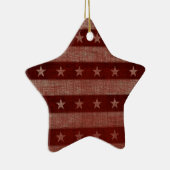 Étoiles et rayures en céramique ornement de Noël (Droite)