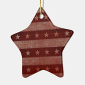 Étoiles et rayures en céramique ornement de Noël (Gauche)
