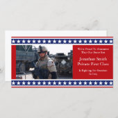 Étoiles Et Rayures Faire-part Militaires (Devant / Derrière)