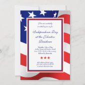 Étoiles et rayures Invitations du drapeau américai (Devant)