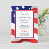 Étoiles et rayures Invitations du drapeau américai (Debout devant)