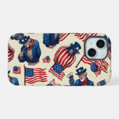 Étoiles et rayures L'étui téléphonique unique du g (Verso Horizontal)