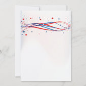 Étoiles et rayures modernes 4 juillet Invitation (Dos)