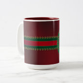 Étoiles et rayures Mug de Noël (Devant gauche)