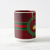 Étoiles et rayures Mug de Noël (Centre)