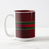 Étoiles et rayures Mug de Noël (Gauche)