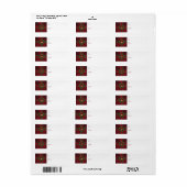 Étoiles et rayures Noël Cadeau Étiquette (Feuille entière)
