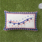 Étoiles et rayures Patriotique Thon Coussin (Herbe)