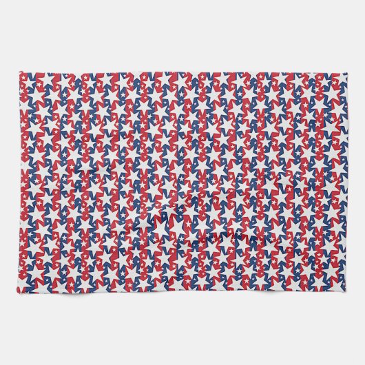 Étoiles et rayures serviette de cuisine (Horizontal)