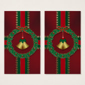 Étoiles et rayures Signets de Noël (Devant & derrière)