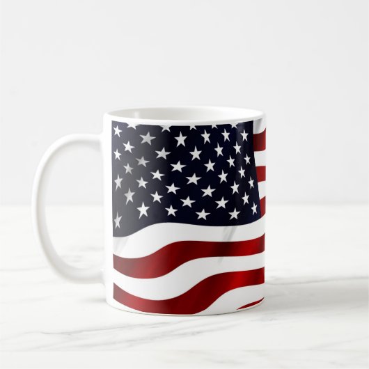 ÉTOILES ET STRIPES DRAPEAU CAFÉ MUG (Gauche)