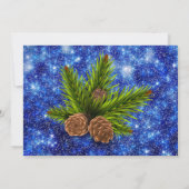 Étoiles Étincelantes Invitation Fête de Vacances (Dos)