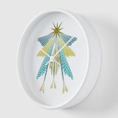 Étoiles Fées Horloge encadrée en bois (Angle)