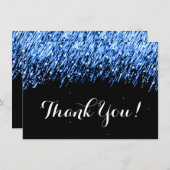 Étoiles filantes "bleu de note de Merci de saphir (Devant / Derrière)