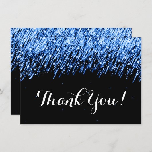 Étoiles filantes "bleu de note de Merci de saphir (Devant / Derrière)
