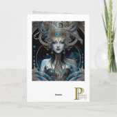 Étoiles, Galaxie, Carte de vœux de femme (Dos)