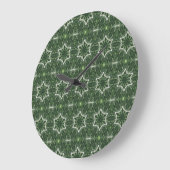 étoiles géométriques à six côtés sur horloge verte (Angle)