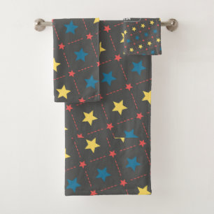 Étoiles gris jaune Motif minimal