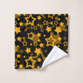 Étoiles Jaune Doré Pailleté Design (Gant de toilette)